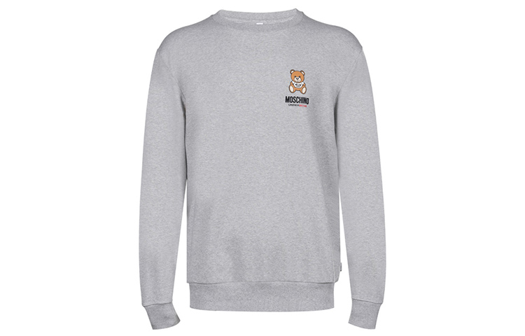 MOSCHINO Bear Cartoon Print Crewneck Sweatshirt Grey () A1719-8104-0489