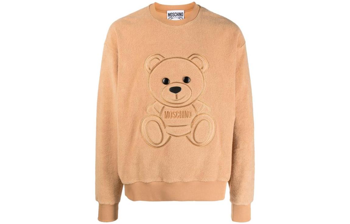 MOSCHINO Bear Graphic Crewneck Sweatshirt Beige A1711-5226-1018