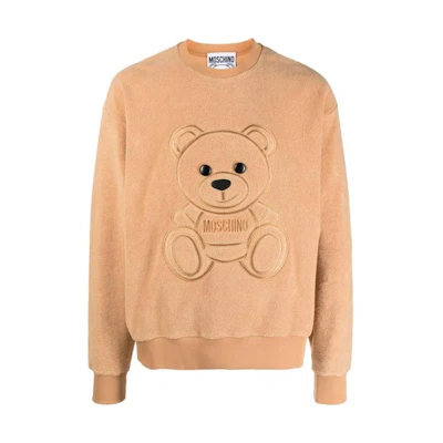 MOSCHINO Bear Graphic Crewneck Sweatshirt Beige A1711-5226-1018