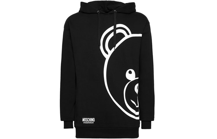 MOSCHINO Bear Graphic Logo Pullover Sweatshirt Black () A1717-8111-0555