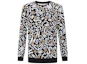 Order Moschino Bear Letter Print Cotton Crewneck Sweatshirt Black - A1810-8104-1555