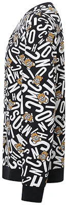 Moschino Bear Letter Print Cotton Crewneck Sweatshirt Black - A1810-8104-1555 Shop Moschino Bear Letter Print Cotton Crewneck Sweatshirt Black - A1810-8104-1555