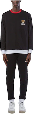 Moschino Bear Print Crewneck Sweatshirt Black Long Sleeve A1722-4413-1888 Order Moschino Bear Print Crewneck Sweatshirt Black Long Sleeve A1722-4413-1888