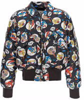MOSCHINO Black All-Over Print Slim-Fit Long Sleeve Jacket A0628-7058-1888 MOSCHINO Black All-Over Print Slim-Fit Long Sleeve Jacket A0628-7058-1888