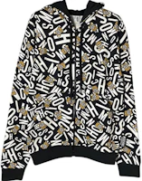 MOSCHINO Black Bear Print Logo Zip-Up Hoodie Jacket 1T1713-8105-1555 MOSCHINO Black Bear Print Logo Zip-Up Hoodie Jacket 1T1713-8105-1555