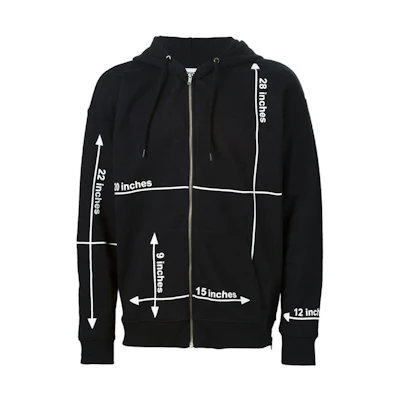MOSCHINO Black Coordinate Print Hoodie Jacket ZA1701-5226-1555