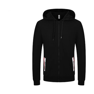MOSCHINO Black Cotton Zip-Up Hoodie Jacket 1-A1705-8101-0555