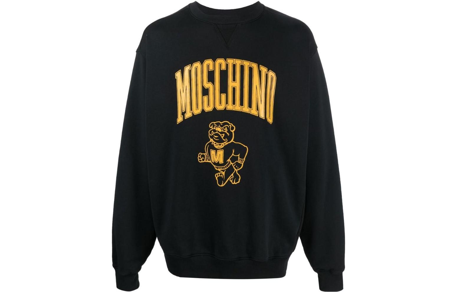 Order Sudadera Negra Moschino con Logo y Letras Estampadas A1709-7031-A1555