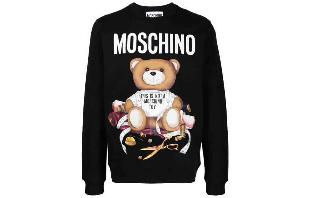 MOSCHINO Black Graphic Teddy Bear Logo Print Sweatshirt V1722-5228-1555