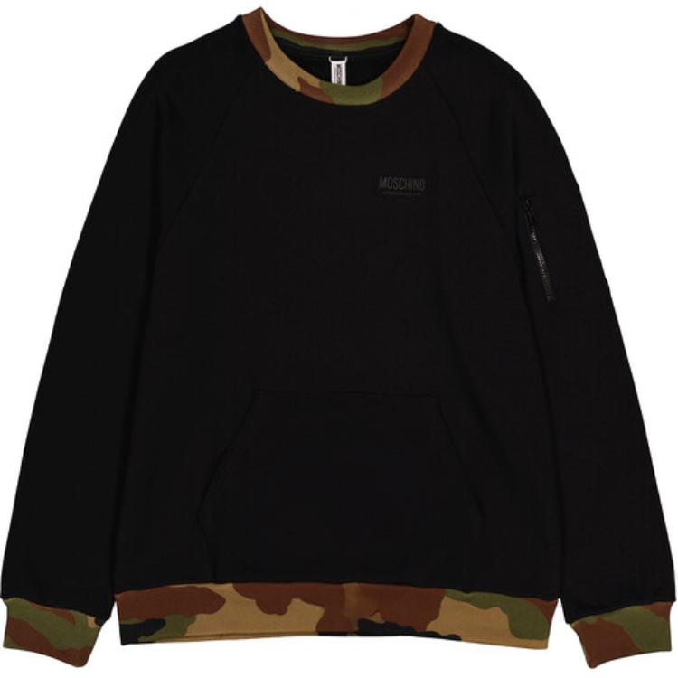 MOSCHINO Black Heart Camo Crewneck Sweatshirt A1718-8137-555