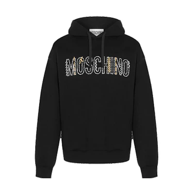 MOSCHINO Black Hoodie with Letter Pattern A1721-5228-1555