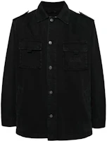MOSCHINO Black Logo Embroidered Long Sleeve Jacket with Buckle Cuffs A062320191555 MOSCHINO Black Logo Embroidered Long Sleeve Jacket with Buckle Cuffs A062320191555