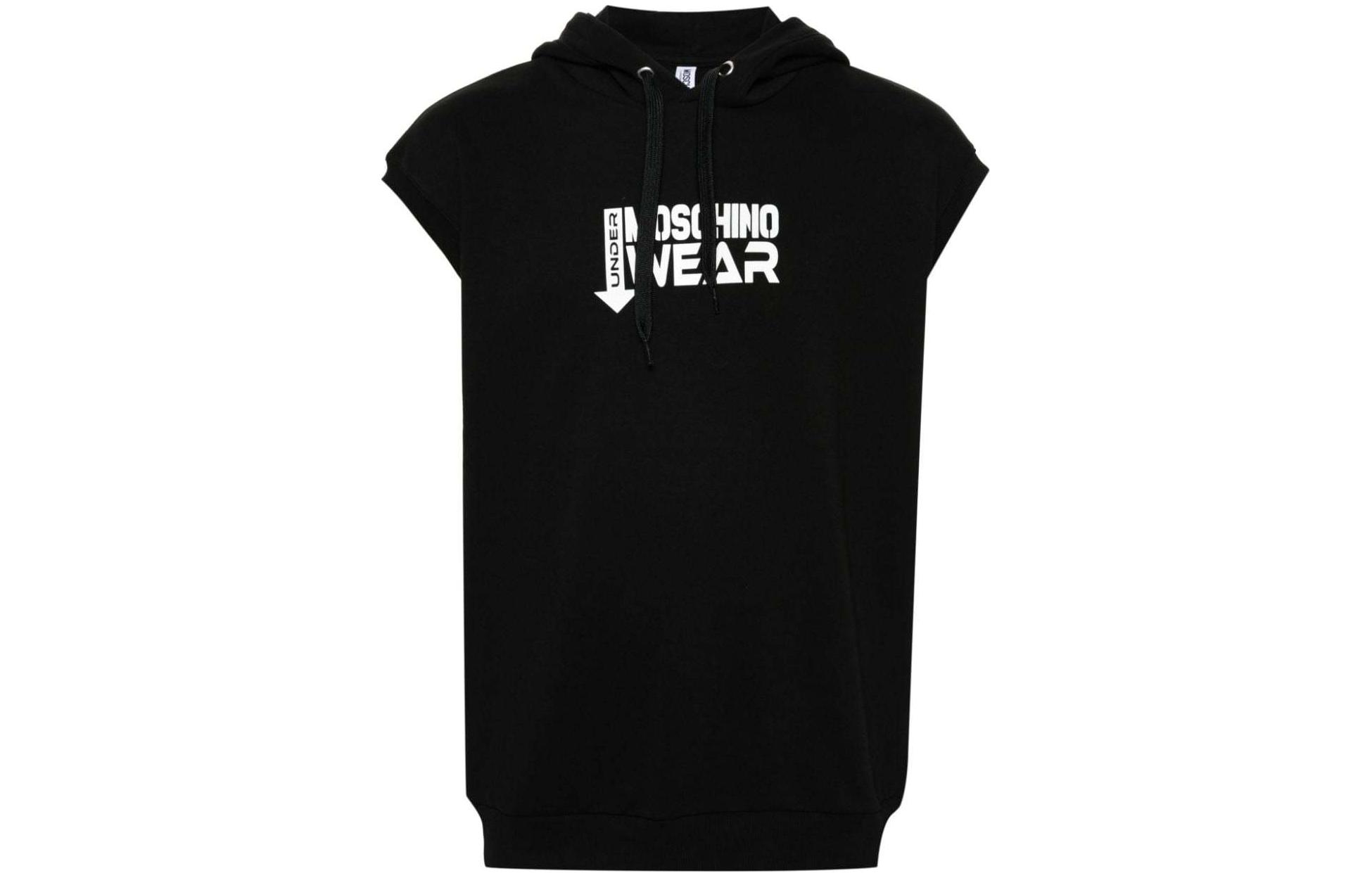 MOSCHINO Black Logo Patch Hoodie A172344230555