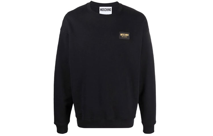 MOSCHINO Black Logo Plaque Long Sleeve Sweatshirt A1721-7027-0555
