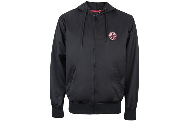 MOSCHINO Black Loose Fit Zip-Up Hoodie Jacket 75080-T9684-0C74