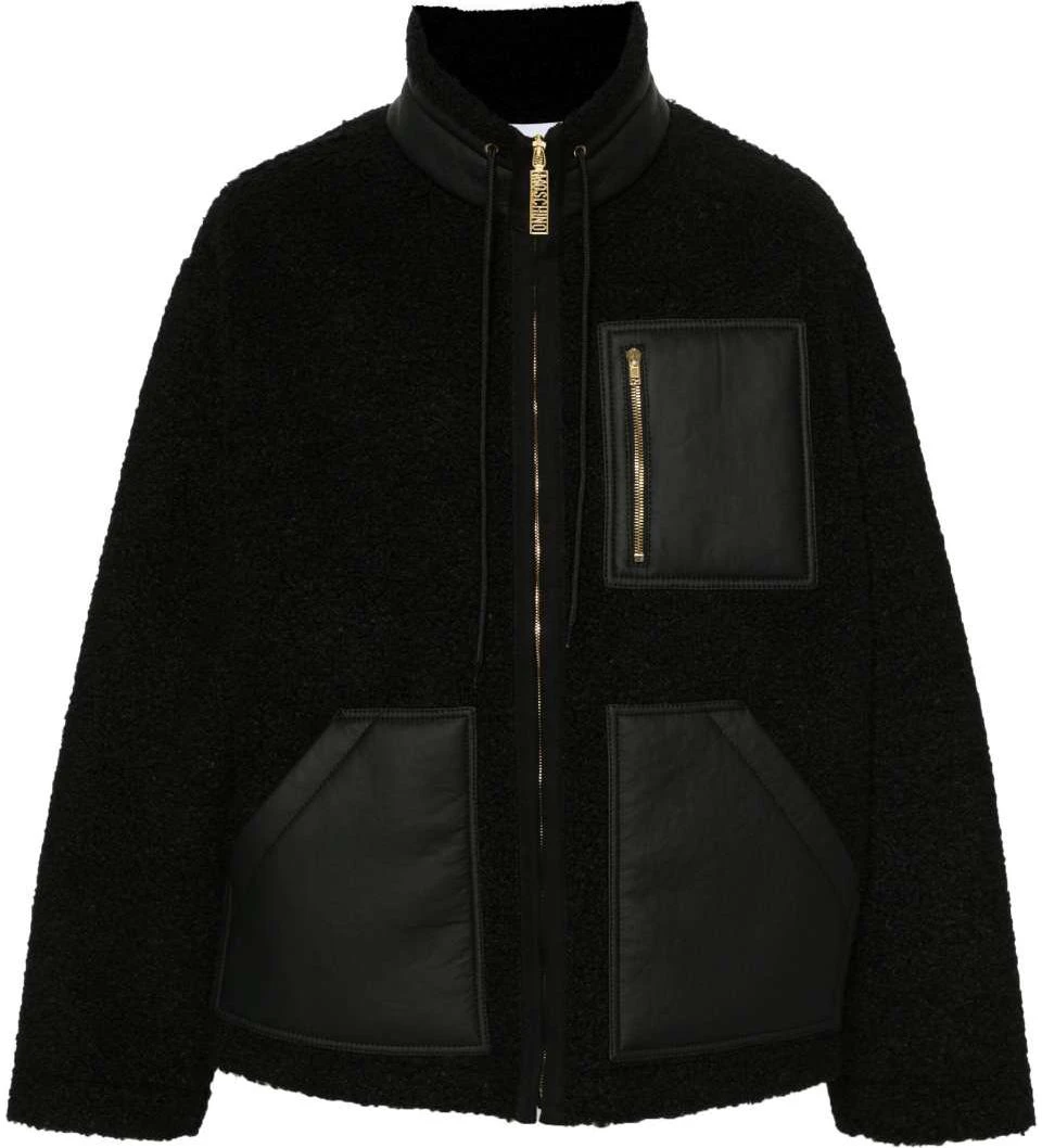 moschino-black-patchwork-zipper-pocket-long-sleeve-jacket-a062052681555