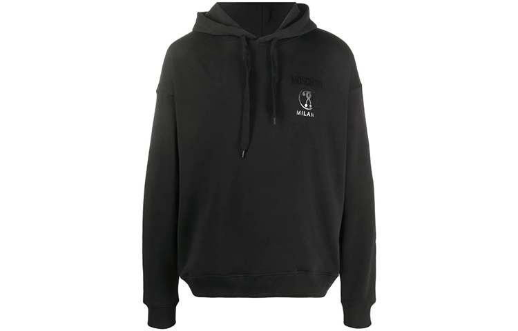 MOSCHINO Black Printed Pullover Hoodie J1706-7027-1555