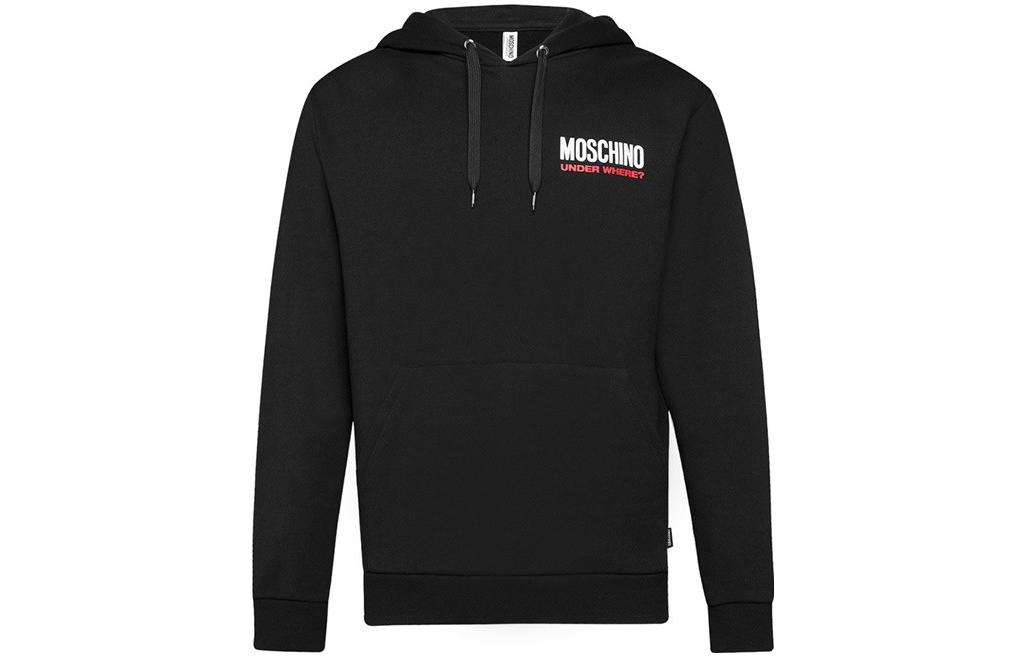 MOSCHINO Black Pullover Sweatshirt with Logo Print A1720-8103-0555