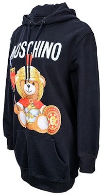 모스키노 블랙 로마 병사 곰 프린트 숏 후드 원피스 V0427-5527-2555 Shop 모스키노 블랙 로마 병사 곰 프린트 숏 후드 원피스 V0427-5527-2555