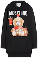 Moschino Black Roman Teddy Bear Print Hoodie Long Sleeve Dress. E-V0427-5527-2555 Moschino Black Roman Teddy Bear Print Hoodie Long Sleeve Dress. E-V0427-5527-2555