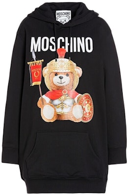 Moschino Hoodie Dress Lengan Panjang Cetakan Roman Teddy Bear Hitam. E-V0427-5527-2555 Buy Moschino Hoodie Dress Lengan Panjang Cetakan Roman Teddy Bear Hitam. E-V0427-5527-2555