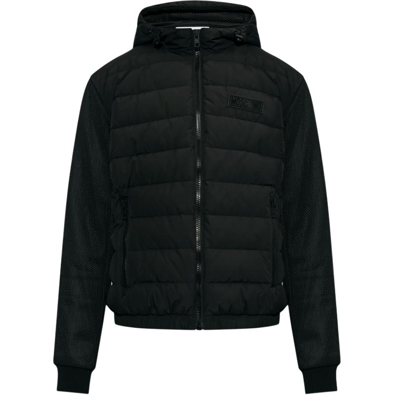 MOSCHINO Black Solid Color Zip Hoodie Jacket J0627-2013-1555