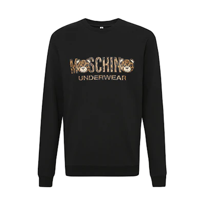 Moschino Black Sweatshirt with Colorful Candy Letter Design A1707-8129-0555