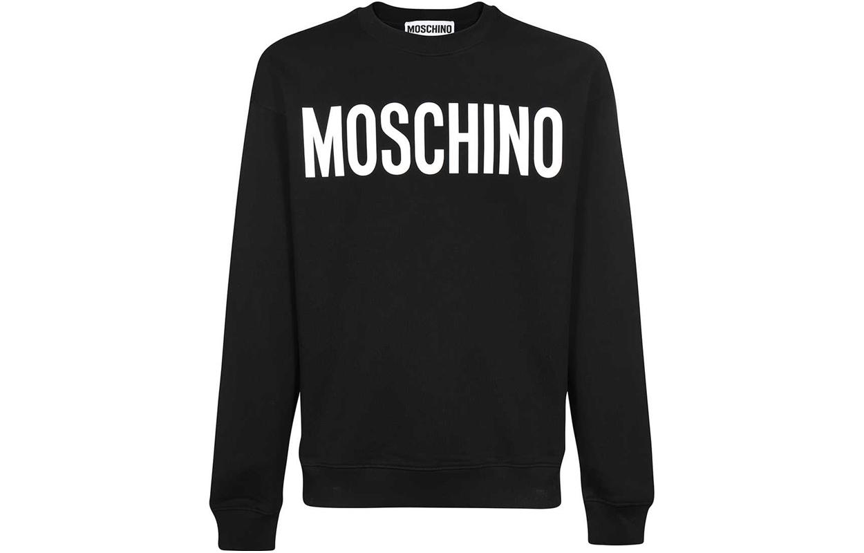 MOSCHINO Black Thick Crewneck Pullover Sweatshirt Long Sleeve ZPJ1718-7027-A1555