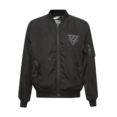 MOSCHINO Black Triangle Letter Graphic Casual Jacket A0606-2015-1555