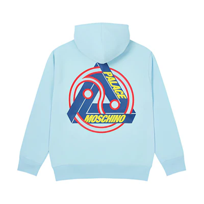 Moschino Blue Big Logo Back Hoodie Unisex ZCA170113171295