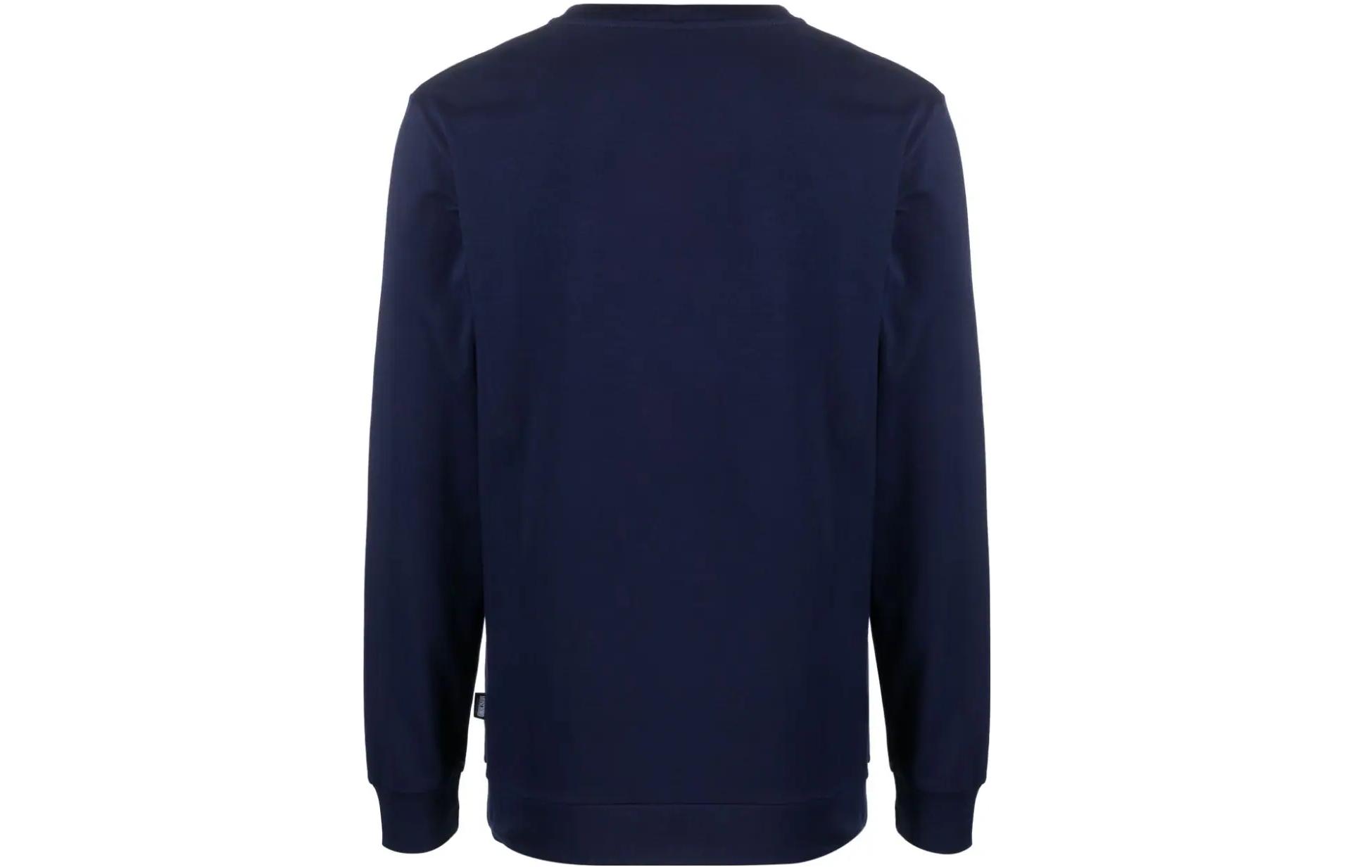 Lookbook Moschino Blue Crewneck Pullover Sweatshirt with Animal Print Design A1288-4411-0290