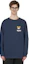 Shop Moschino Blue Crewneck Pullover Sweatshirt with Animal Print Design A1288-4411-0290