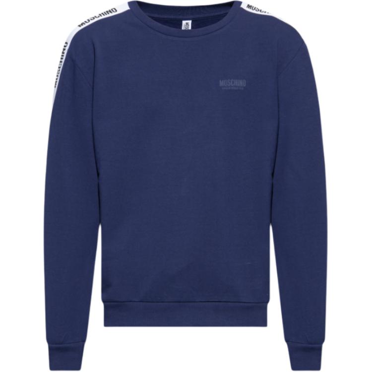 MOSCHINO Blue Crewneck Sweatshirt with Logo Embroidery A1781-4413-0290