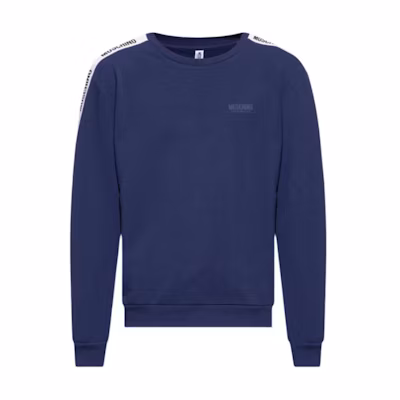 MOSCHINO Blue Crewneck Sweatshirt with Logo Embroidery A1781-4413-0290