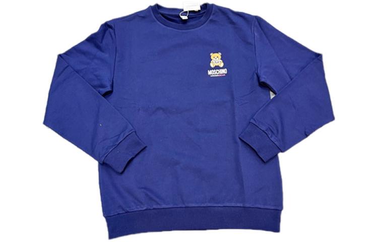 MOSCHINO Blue Graphic Print Crewneck Long-Sleeve Sweatshirt 17854409-0290