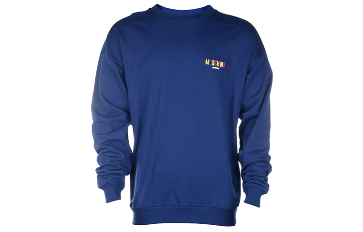MOSCHINO Blue Letter Logo Pullover Crewneck Sweatshirt A1704-2811-0290