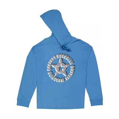 MOSCHINO Blue Logo Printed Pullover Hoodie A1211-7040-1307