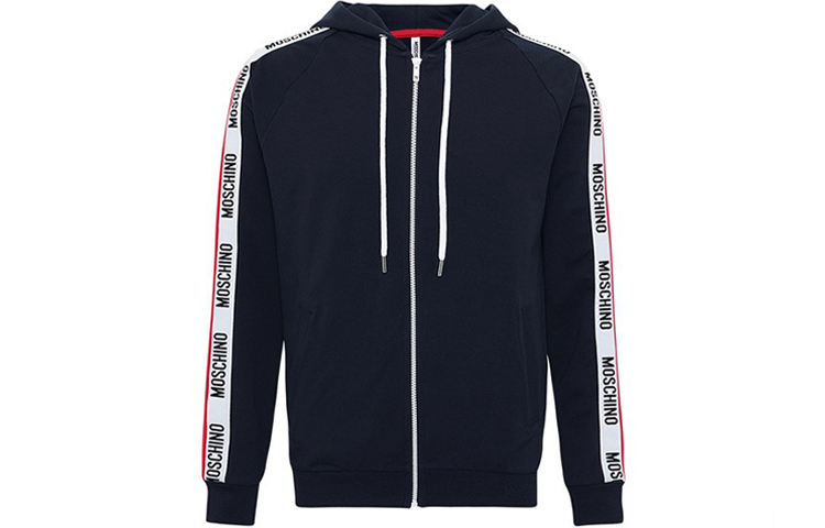 MOSCHINO Blue Logo Zip-Up Cotton Sweatshirt Jacket 1-A1714-8101-0290