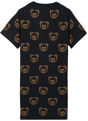 MOSCHINO Coklat Kasual Imut Gaun Pendek Lengan Pendek Kerah Bulat A0491-5502-2555 Lookbook MOSCHINO Coklat Kasual Imut Gaun Pendek Lengan Pendek Kerah Bulat A0491-5502-2555