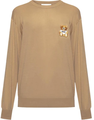 Moschino Brown Solid Color Round Neck Pullover Loose-Fit Sweatshirt V0902-2001-0148 Buy Moschino Brown Solid Color Round Neck Pullover Loose-Fit Sweatshirt V0902-2001-0148