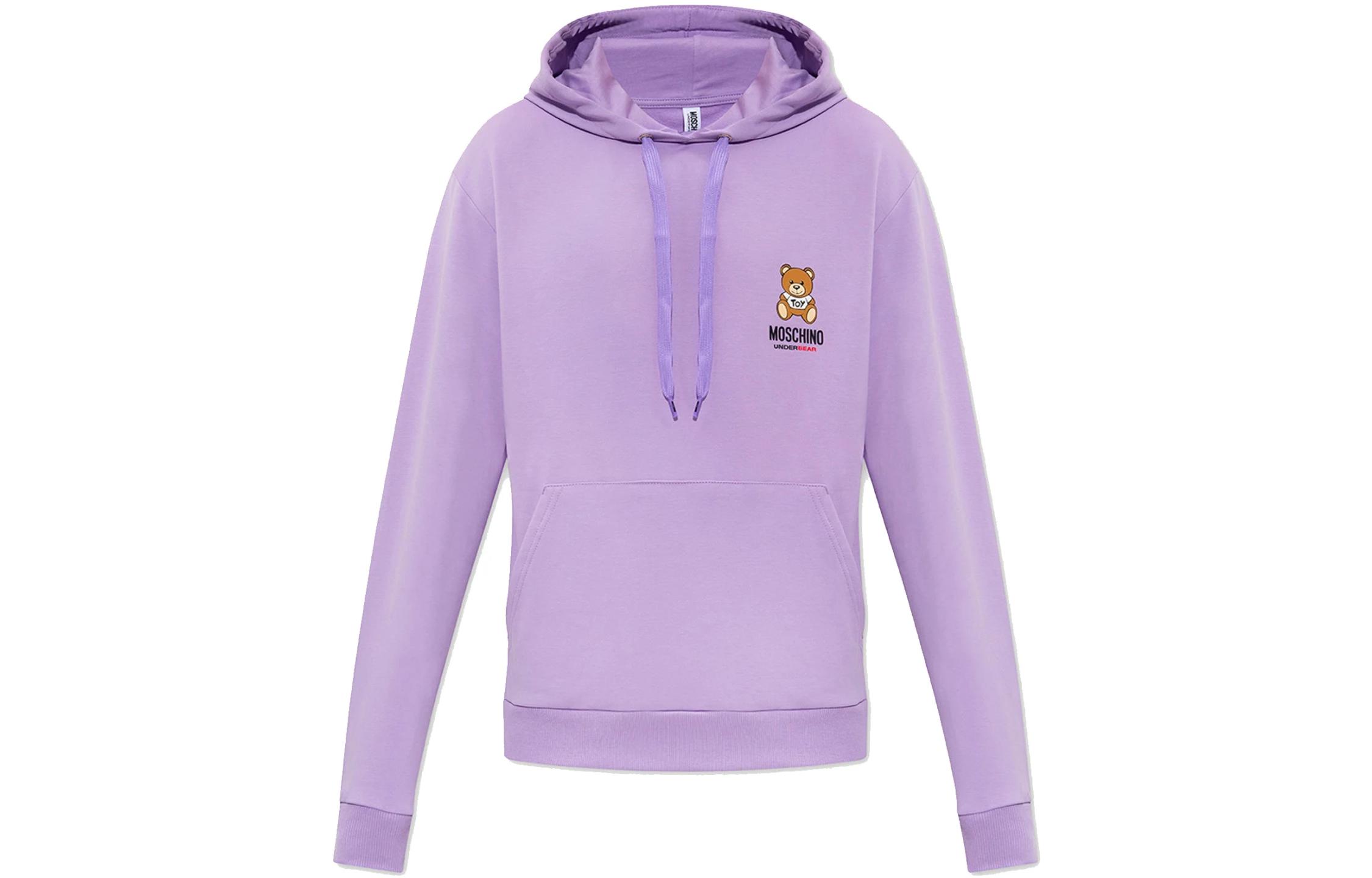 MOSCHINO Cartoon Logo Print Purple Hoodie A170-9810-4247