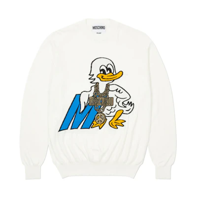 Moschino Cartoon Print Crewneck Sweatshirt Unisex White ZCA090213021002
