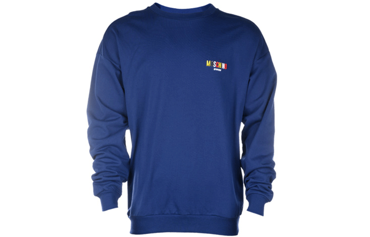 MOSCHINO Casual Cotton Pullover Sweatshirt Blue 1704-2811J-W290