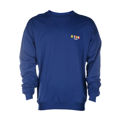 MOSCHINO Casual Cotton Pullover Sweatshirt Blue 1704-2811J-W290