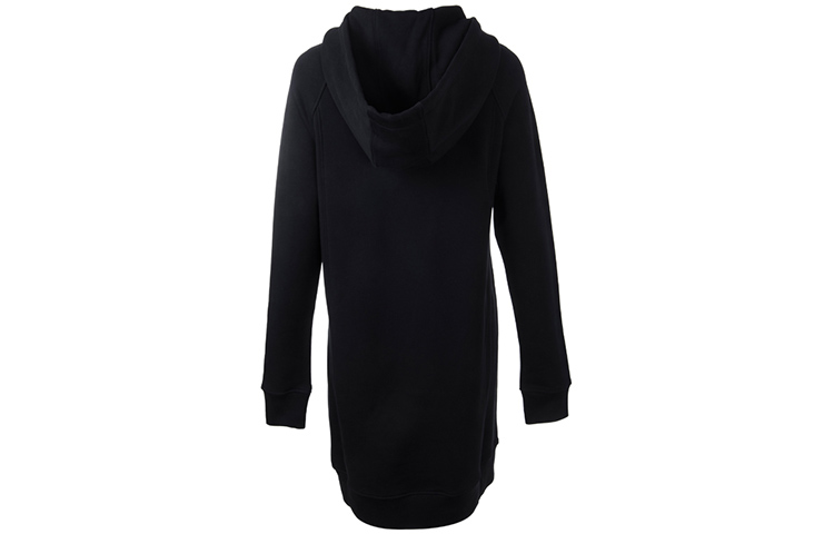 Lookbook MOSCHINO 馬戲團卡通熊印花黑色連帽洋裝。 V0453-0527-3555