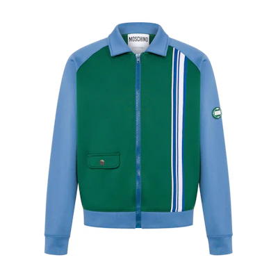 Moschino Colorblock Blue Long-Sleeve Track Jacket J171970291389