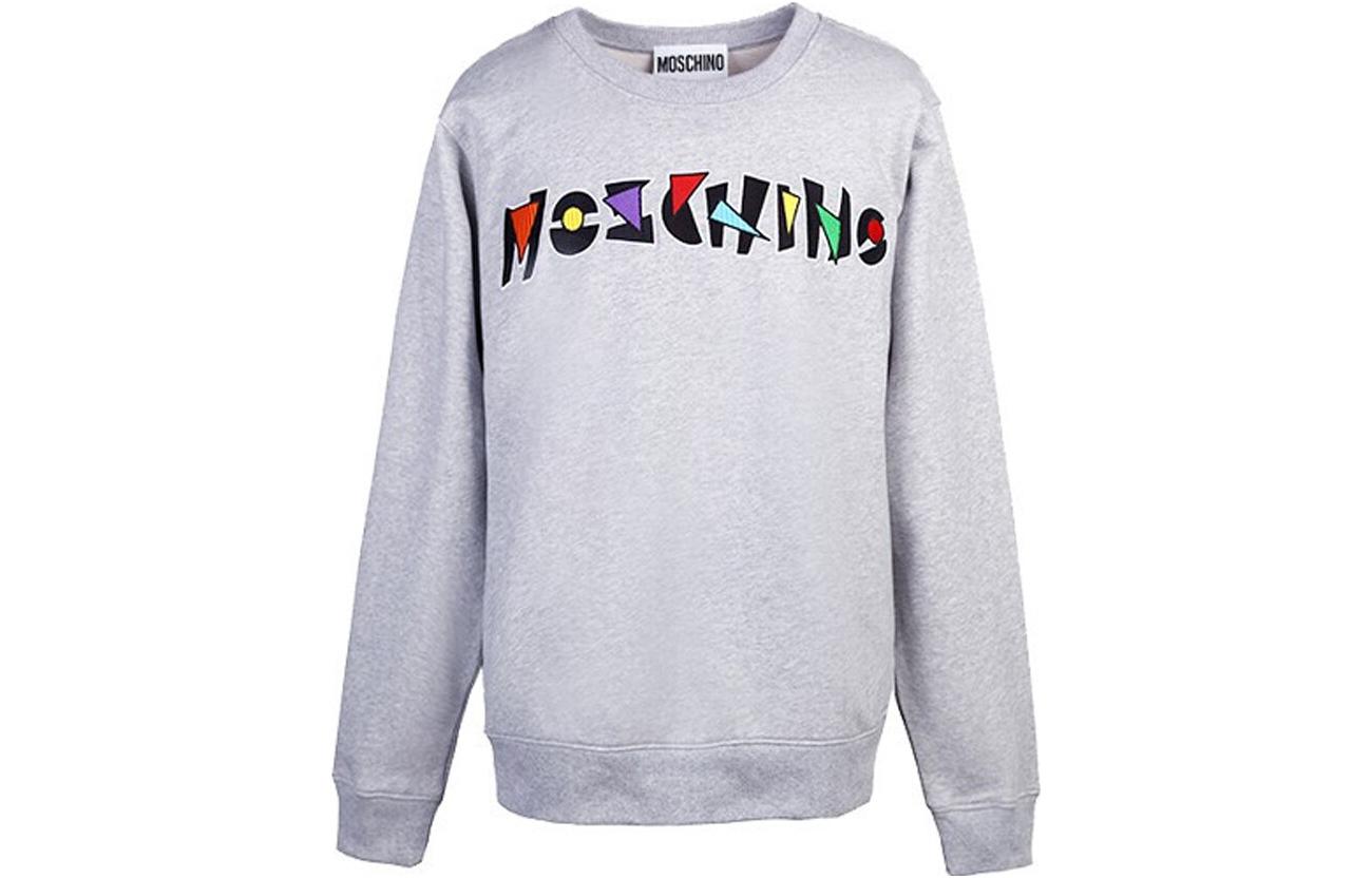 Order Moschino 刺繡幾何圖案灰色長袖上衣 17322-0271-485