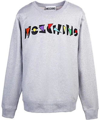 Moschino 刺繡幾何圖案灰色長袖上衣 17322-0271-485 Order Moschino 刺繡幾何圖案灰色長袖上衣 17322-0271-485