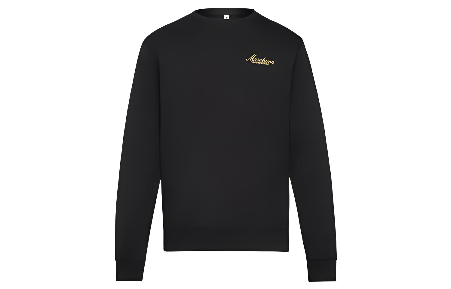 MOSCHINO Embroidered Logo Pullover Sweatshirt Fashion Fit 1-A1712-8106-0555