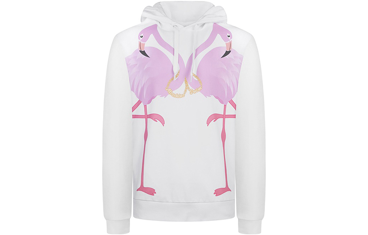 MOSCHINO Flamingo Series White Cotton Hoodie 3-A1709-2318-0001
